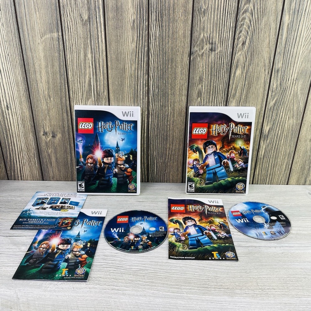 LEGO Harry Potter: Years 1-4 and 5-7 set of 2 - Nintendo Wii w/Manual Complete